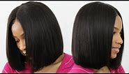 How to Make, Cut & Style a Blunt Cut Bob Wig► Middle Part Bob