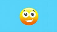 Download Happy Emoji Animation on Blue Background for free
