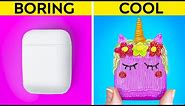 COLORFUL PHONE HACKS FOR YOUR AIRPOD CASE || Creative Ideas For DIY Phone By 123 GO Like!