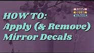 How To Apply And Remove a Mirror Decal // Quick Vinyl Sticker Tutorial // Silhouette/Cricut Tips