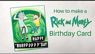 Make a Fun Rick and Morty Birthday Card with Watercolors and Printable Coloring Pages