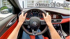 The Feisty Sport Sedan You Missed -2020 Alfa Romeo Giulia Ti Sport AWD POV Drive (Binaural Audio)