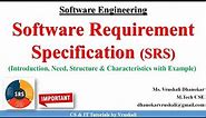 SE 17 : Software Requirement Specification (SRS) | Complete Explanation with Example