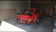 Porsche 930 turbo 3.3 with RUF exhaust startup and revs