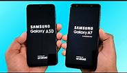 Samsung Galaxy A30 vs Samsung A7 (2018) SpeedTest & Camera Comparison
