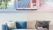 LG 12,000 BTU 230-Volt Window Air Conditioner LW1216HR with Cool, Heat and Remote in White LW1216HR