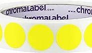 ChromaLabel 0.75 Inch Round Label Removable Color Code Dot Stickers, 1000 Labels per Roll, Yellow