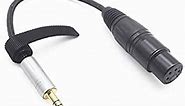 Youkamoo 4.4mm to 4 pin XLR Female Balanced Headphone Audio Headphone 8 Core Silver Plated Adapter Cable 15CM [ 4.4mm Balanced 5 Pole Male ] Male to Female