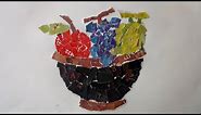 DIY Collage work of fruit basket for beginners