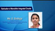 Fabrication of monolithic integrated Circuits by Ms.S.Sinthuja