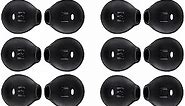 20 Pieces Silicone Earbud Cover Ear Tips TEEMADE Replacement Ear Gels Buds for Galaxy Note 5/Note 7/S7/S6/S6 Edge/Level U Earbuds (Black)