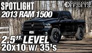 Spotlight - 2013 RAM 1500, Leveled, 20x10 -19's, and 35's.