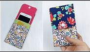 Simple phone case pouch from fabric tutorial / How to make a smartphone pouch