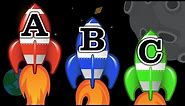 Space Rocket Ships Teaching ABCs - Learning the English Alphabet Video for Children