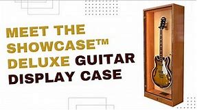 Shop for the Best Guitar Display Case | The ShowCase™ Deluxe | LED Light | Mahogany | Made In USA