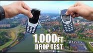 Nokia 3310 vs. New Nokia 3310 DROP TEST from 1000 FEET!! | Durability Review