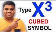 How To Type Cubed Symbol In Word