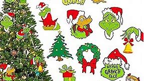 30PCS Grinch Christmas Tree Decorations - Exquisite Grinch Christmas Tree Decorative Hanging Ornaments Holiday Xmas Ornaments Christmas Decorations Indoors Home Decor