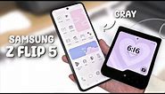 Samsung Galaxy Z Flip 5 Unboxing (Gray 512GB) | Custom Home Screen | Camera Test | Game Test