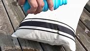 ONWAY Outdoor Pillow Covers Waterproof 12X20 Set of 2 Lumbar Throw Pillow Cover Beige and Black Striped Outdoor Pillows for Patio Furniture