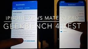 iPhone XR vs Galaxy Note 9,Geekbench 4,benchmark test