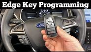 How To Program A 2017 - 2022 Ford Edge Remote Key Fob - Add A Smart Key Programming - Sync Pair