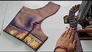Paithani Silk Saree Blouse Design Cutting And Stitching | Blouse Design Back Neck | Blouse Designs