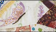 How to Add Vintage Embroidery Pieces to a Crazy Quilt Square