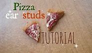 Pizza ear studs / polymer clay tutorial