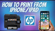 How to Print from an iPhone to HP Printer (or iPad, (same process))