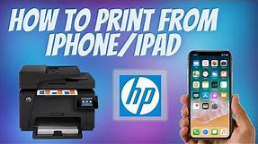 How to Print from an iPhone to HP Printer (or iPad, (same process))