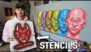 HOW TO MAKE STENCILS! - EPIC Multi-Layered Stencil Canvas Project!