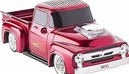 QFX BT-1956 Bluetooth 1956 Hot Rod Pickup Truck Replica Speaker, 2X 3 inch Speakers, Hands Free Link, Built-in Microphone, FM Radio and LED Party Lights, Red