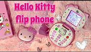 Hello Kitty K688 Flip Phone Unboxing & Demo