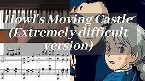 Howl's Moving Castle Advanced Piano (Sheet Music Tutorial) Joe Hisaishi