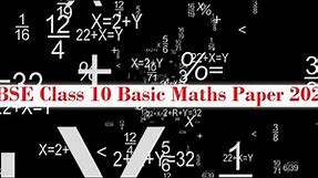 CBSE Class 10 Board Exam 2020: Download Question Paper of Basic Maths  with Marking Scheme in PDF
