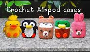 How to crochet Airpod cases: 5 Animal style (US English Pattern)