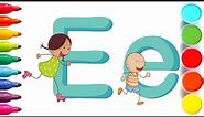 How to draw Letter Ee for kids// Make 3 words with the letter Ee// Simply Kids!