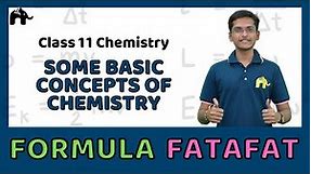 Some Basic Concepts of Chemistry | Class 11 Chemistry Formulas Sheet | Revision List CBSE NCERT