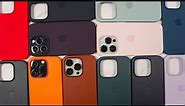 Every iPhone 14 Silicone & Leather Cases on All iPhone 14 Pro Colors!