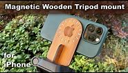 Magnetic tripod mount for iPhone / Wooden/ MagSafe ready / Laser cuttings / How to make