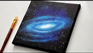 Galaxy Acrylic Painting | Galaxy Painting Tutorial | Acrylic Canvas Painting for Beginners