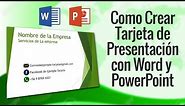Como Hacer Tarjetas de Presentacion en 5 minutos con Power Point y Word 2013