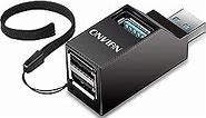 ONVIAN 3 Port USB Hub High Speed Splitter Plug and Play Bus Powered, Black
