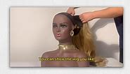 L7 Mannequin Life Size Black Famale Mannequin Head Bust with Shoulders Manikin Heads for Wigs Display