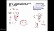 Finding the Length, Width, or Height of a Rectangular Prism