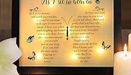 Memorial Gifts LED Shadow Box - Sympathy Gift in Memory of Loved One Gifts, Rememberance Gift for Loss of Mother Father Mom Dad, Funeral Condolences Bereavement Gift Ideas