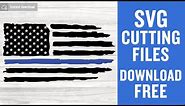 American Flag Blue Line Svg Free Cutting Files for Cricut Free Download