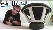 21" Subwoofers ARE HUGE!!! Un-Boxing B2 XM21 Subwoofer & How To Test Amp Wattage w/ Clamp Multimeter