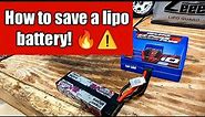 How to save a lipo battery on a Traxxas ID charger.